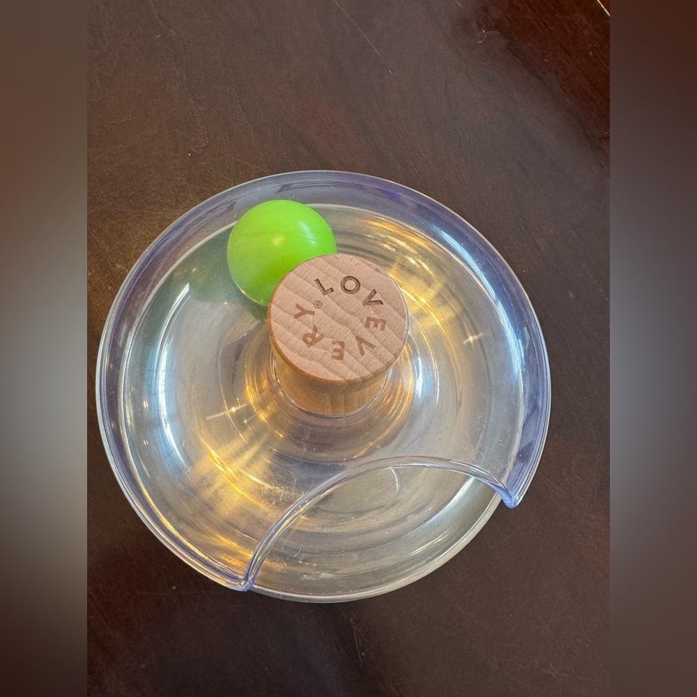 Wooden Top Spinning Toy with Green Ball - Kids Learning Toy